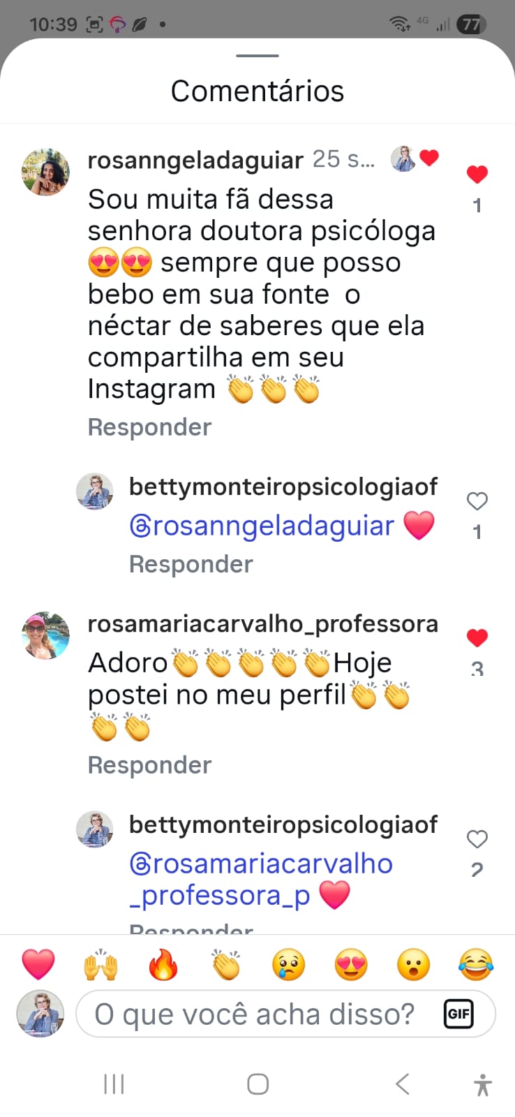 Depoimento de leitora sobre o livro.